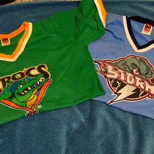 Don Alleson Womens MiLB Cape Fear Crocs/ Storm  Baseball Jersey Shirts New Large